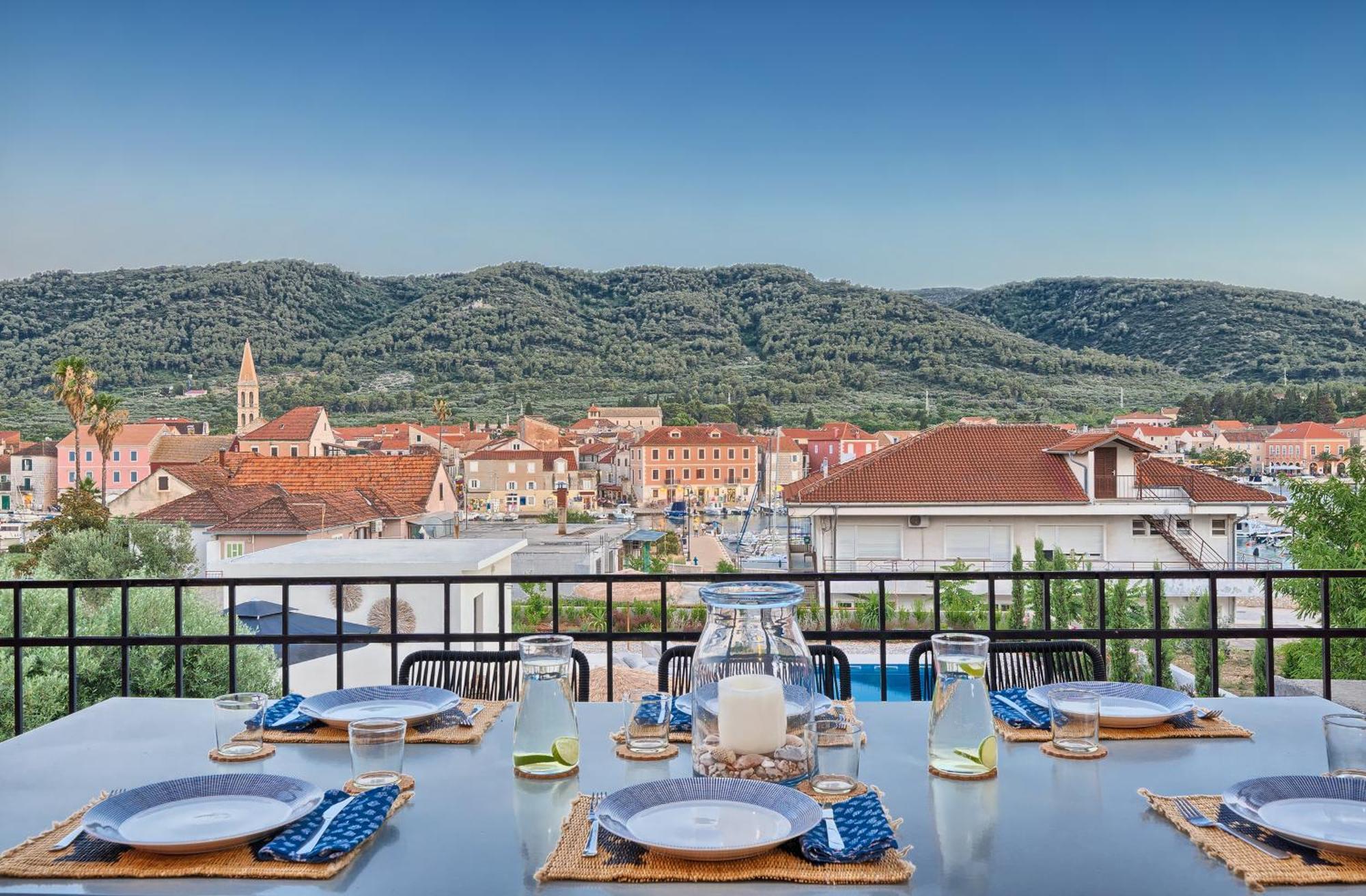 Hvar Luxury Villa And Pool With View In Heart Of Stari Grad 스타리 그라드 외부 사진