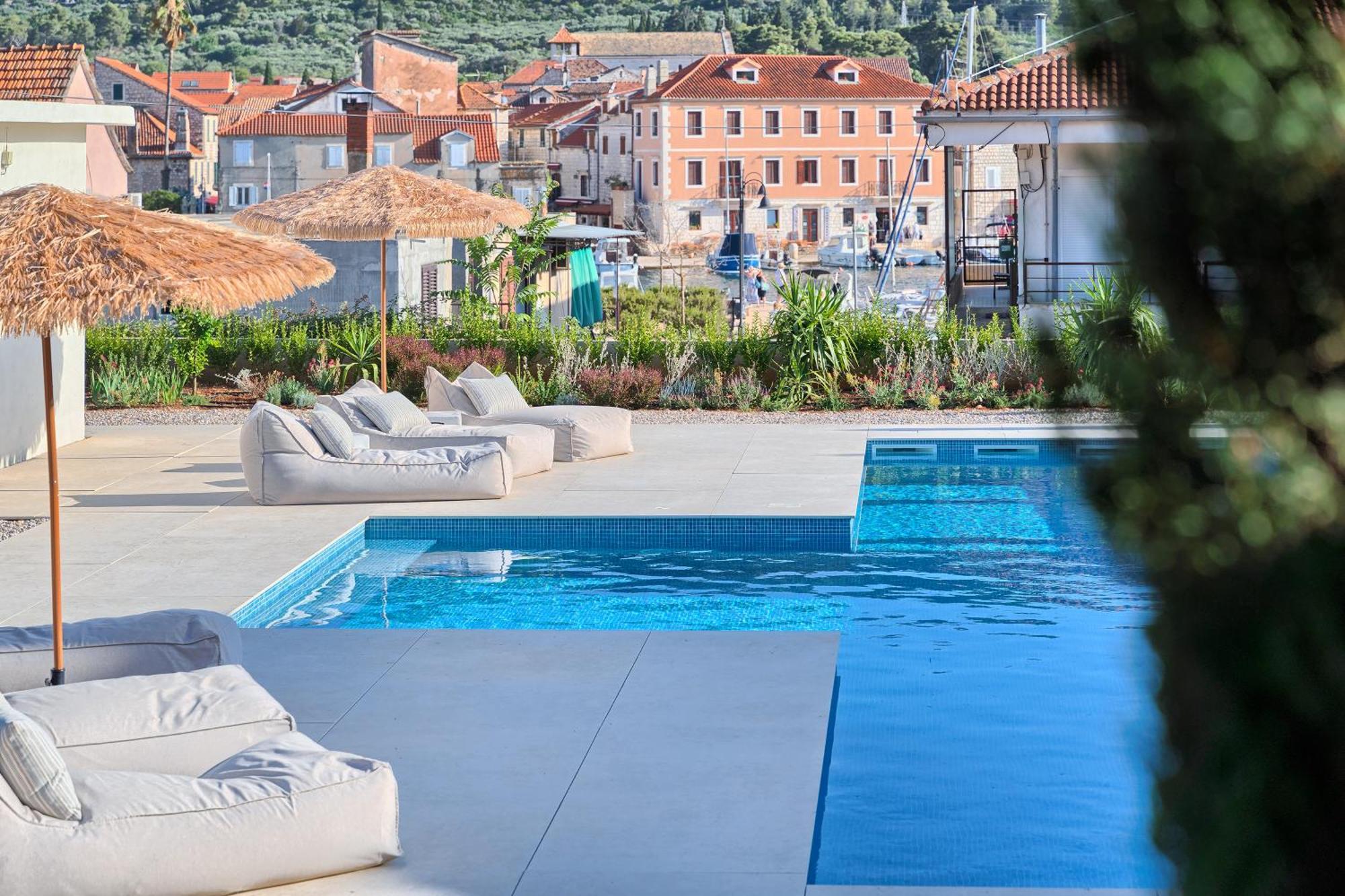 Hvar Luxury Villa And Pool With View In Heart Of Stari Grad 스타리 그라드 외부 사진